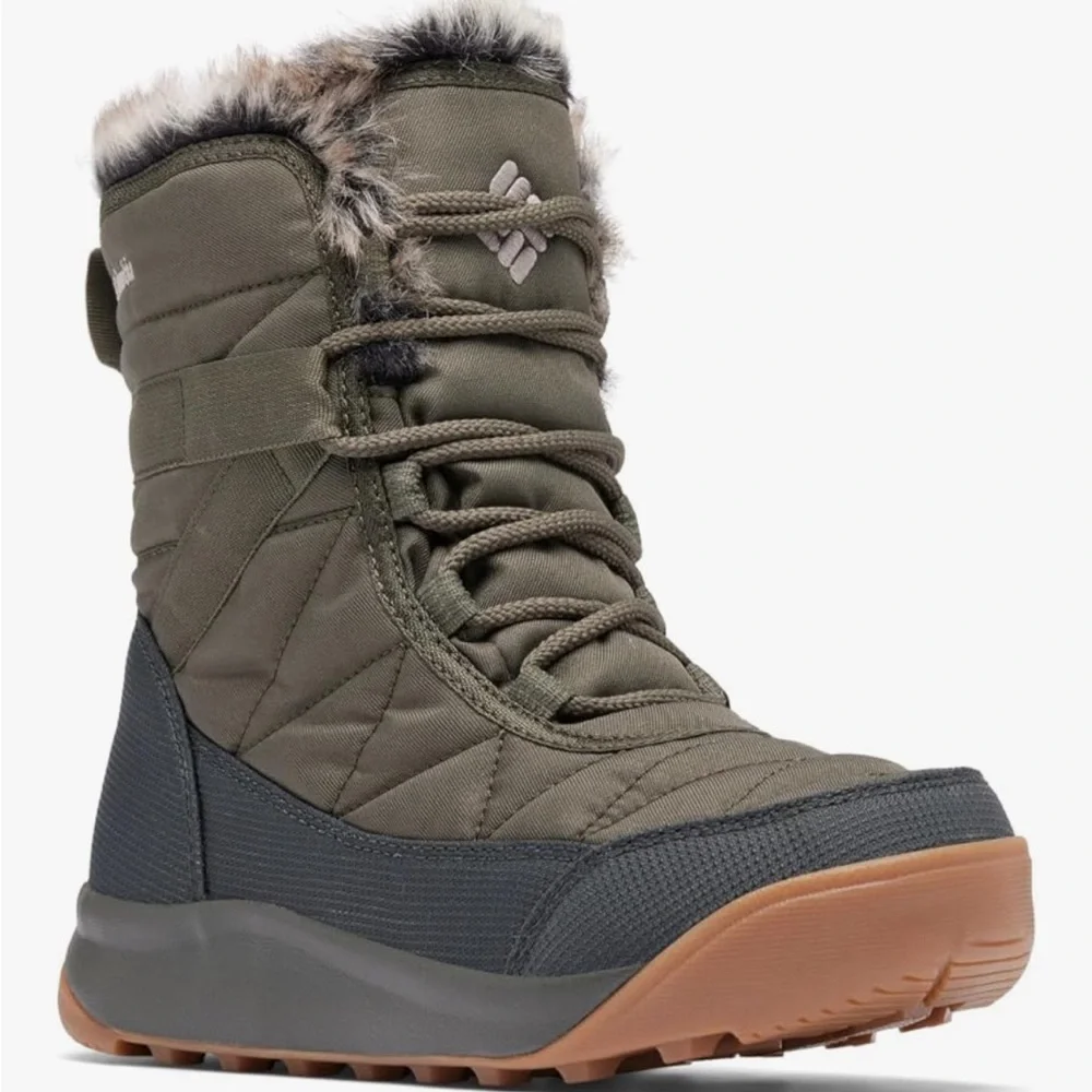 NWT Columbia Minx Shorty IV Winter insulated boots size 6 Green Tundra